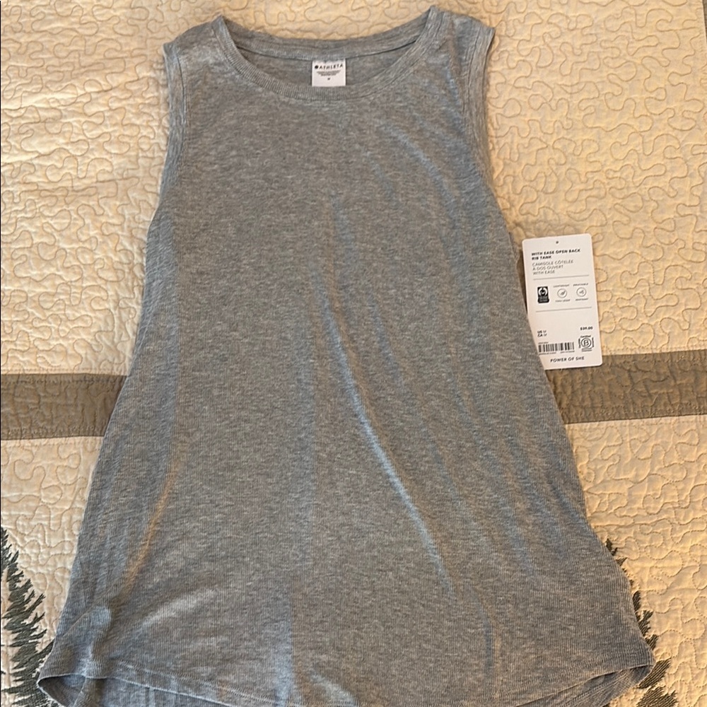 Athleta ease open back rib tank